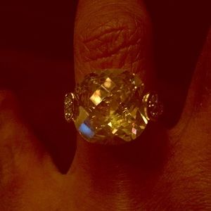 Peridot colored gemstone set in .925 silver